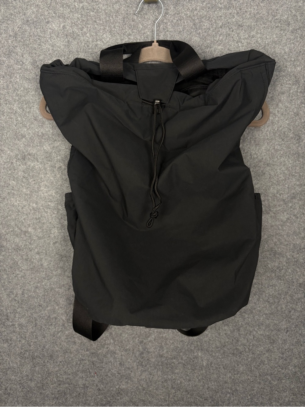 UNIQLO U Black Utility Drawstring Backpack Rucksack